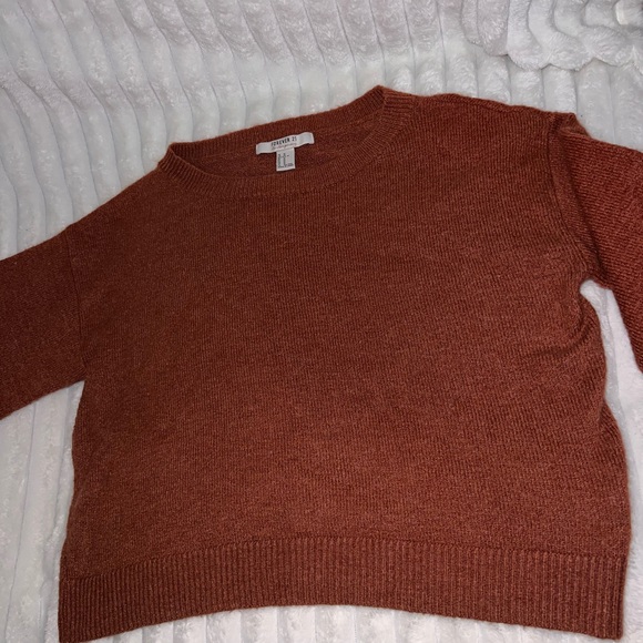 Forever 21 Rust Medium Cropped Sweater with Bow Details - Picture 6 of 10